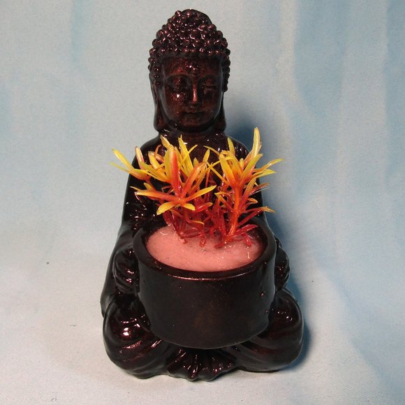 Aquarium Decoration - Buddha with Yellow and Orange Plant. - Picture 4 of 9